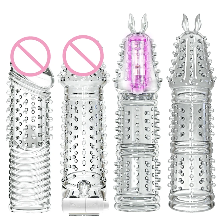 Dragon Condom Transparent Expansion Male Sex Toy Crystal Condom Penis Sleeve Condom 5.5inches Sleeve