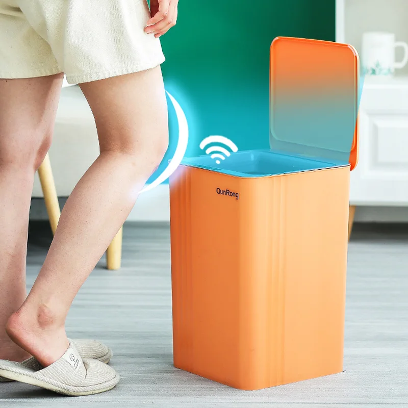 Household ABS Plastic Sensor Dustbin Automatic Garbage Bin Intelligent Waste Bin Smart Trash Can