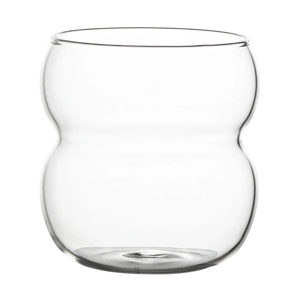 New fashion 2023 reusable glass coffee drinking tumbler 350ml small size  glass juice milk coffee cup