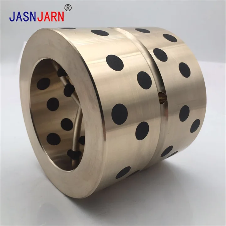 High Precision Copper Sliding Bearing With Graphite Flangebrass Jdb Aluminum Bronze  Oilless Bushing For Excavator Parts
