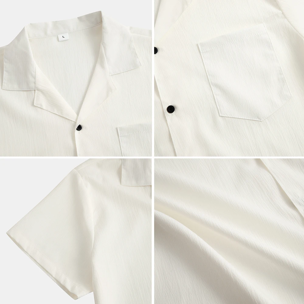 Shinesia ODM Mens Casual Linen Fabric T Shirt Blouse Custom High Quality Short Sleeve Formal Men Cotton Linen Clothing Shirt