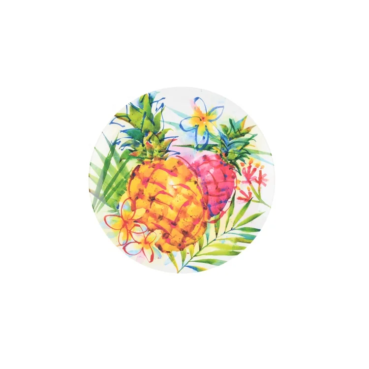 2020 Hot sale  melamine pineapple plate wholesale new design plastic plate