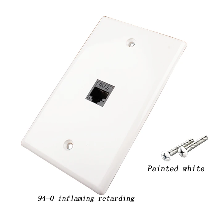 Gcabling USA 1port RJ45 Face Plate ABS Network wall faceplate RJ45 America type wall plate