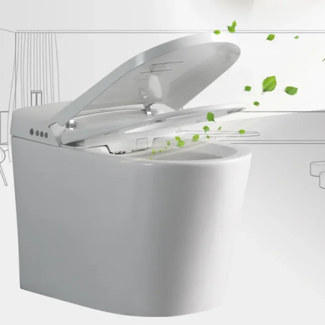 Современный дизайн керамический Умный Унитаз водяной знак Туалет задняя стенка автоматический датчик без оправы напольный унитаз