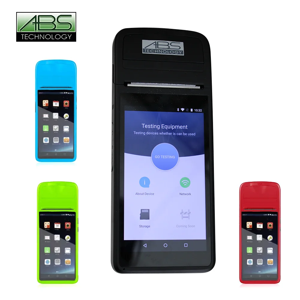 Hot Selling Portable Handheld Android POS Terminal with 58mm Printer NFC Wi-Fi Bluetooth USB Connectivity Shopping Mall Cashiers