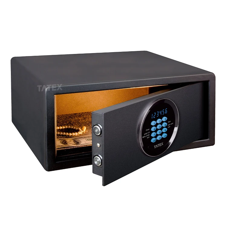 Professional cash money saving digital security safe box hotel safe secure storage box with lock