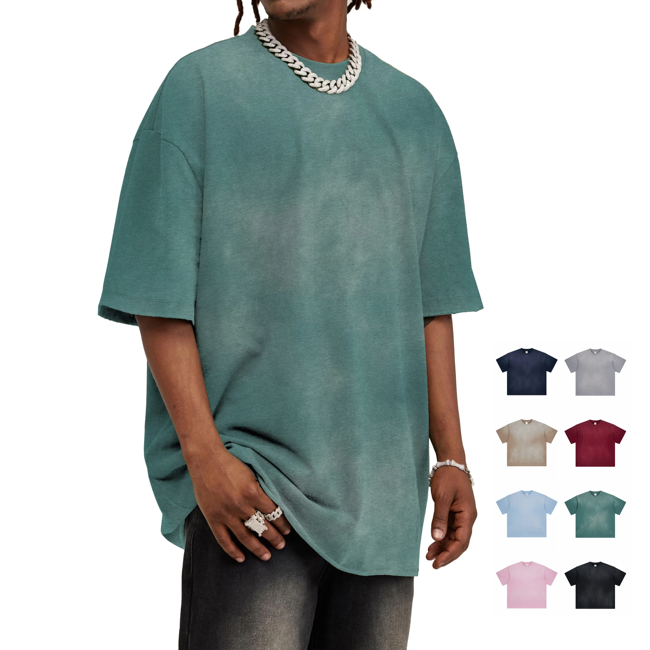 Wholesale 250gsm 100% Cotton T Shirt For Unisex Oversized Tshirts High Quality Mens Vintage Tshirts With Custom Logo