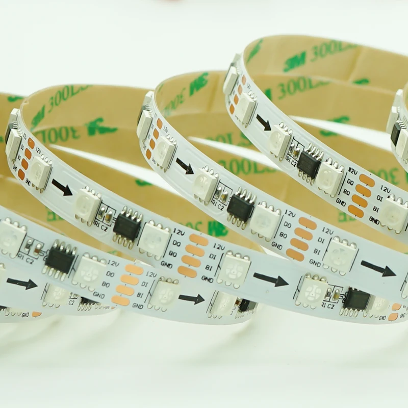 Умная светодиодная RGB лента с Wi-Fi управлением 12 В 24 SMD 5050 WS2811 WS2815B TM1934