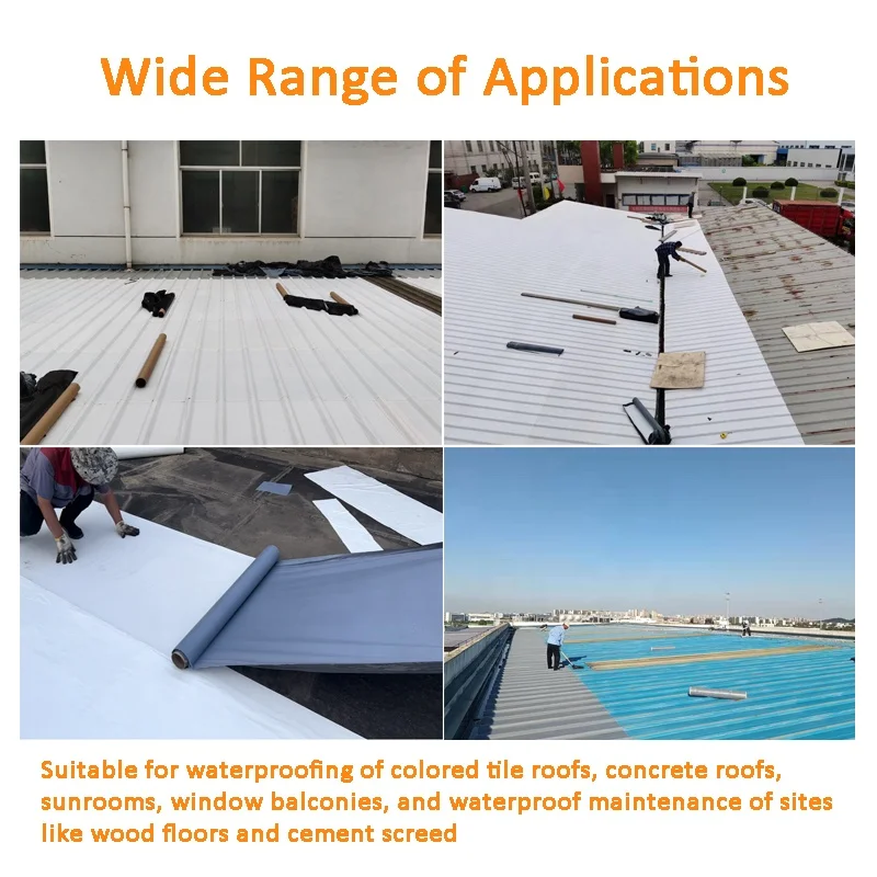 Factory Custom Butyl Rubber Membrane Waterproofing Materials Sealing Self Adhered Membrane For Metal Roof