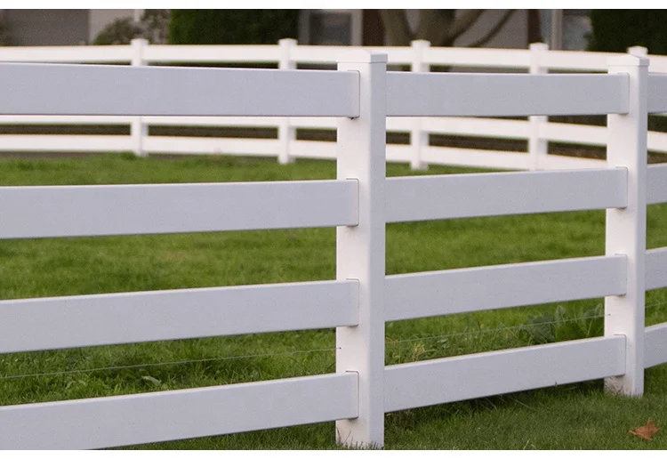 white plastic fence 4 rail horse, vinyl pvc horse fence