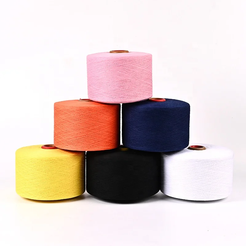 
High Quality 19S Cheap OE Recycled Polyester Cotton Blend Yarn for Garments 