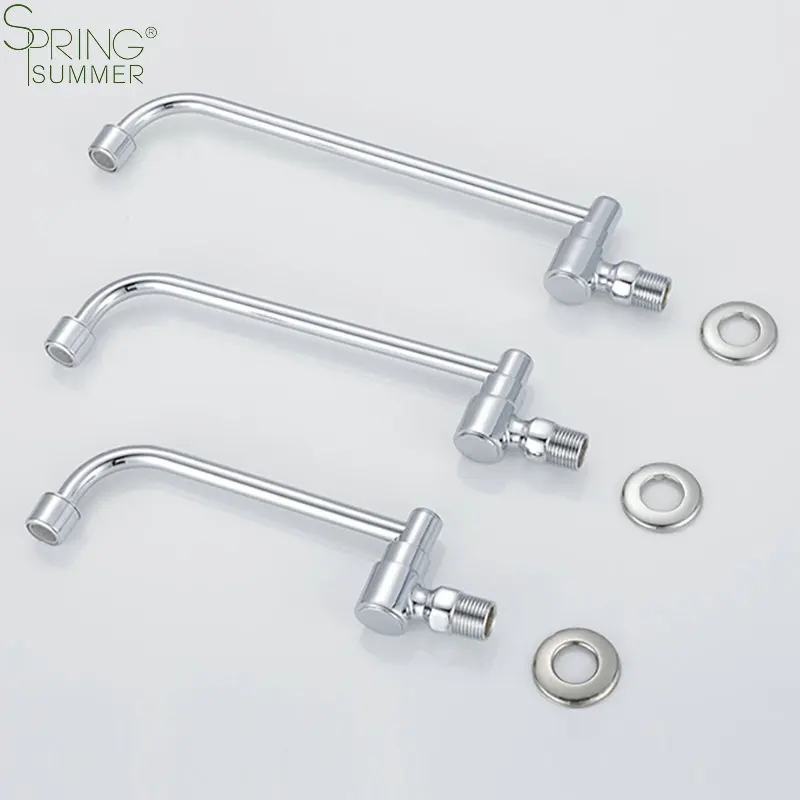 Copper wall mounted semi-automatic swing kitchen faucet  canteen hotel kitchen stove tap