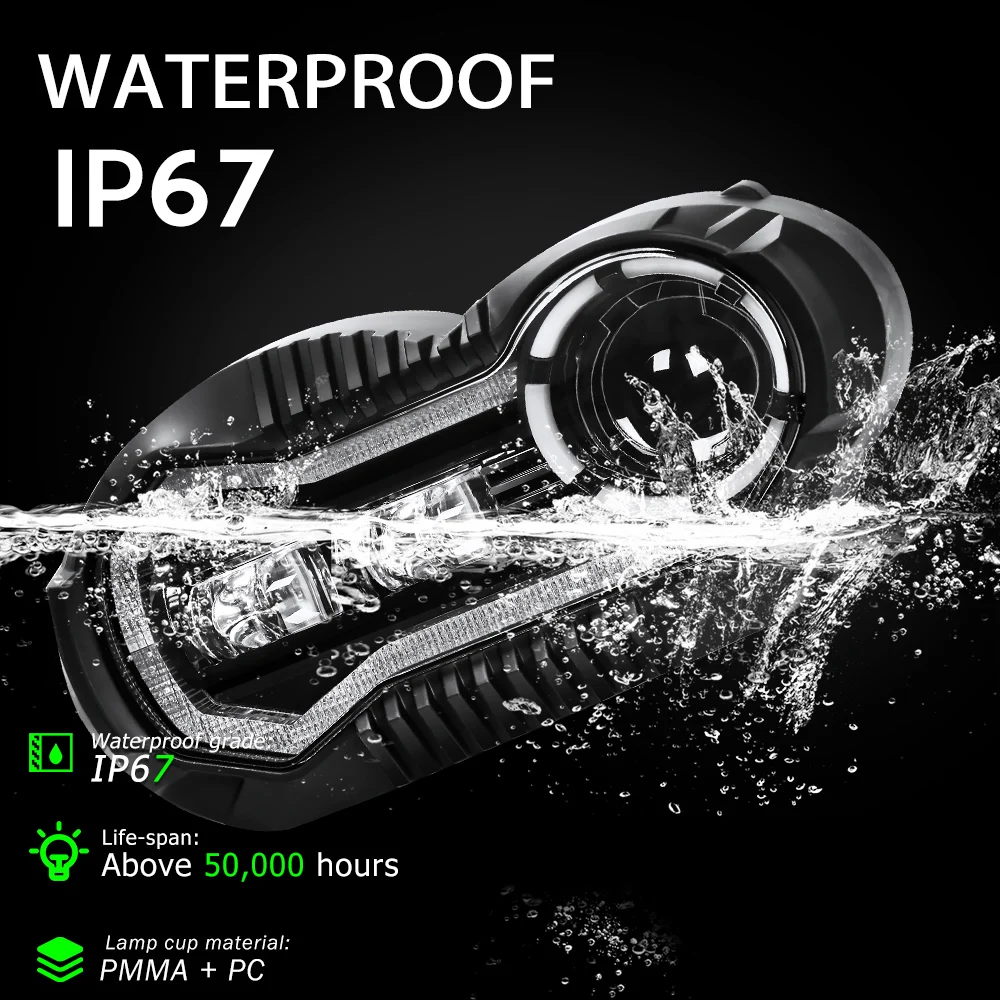 Newest  Luz Led Moto Motorcycle Headlight Assembly Farol De  Led Projection Headlight  For Bmw R1200Gs Headlight Motorcycles