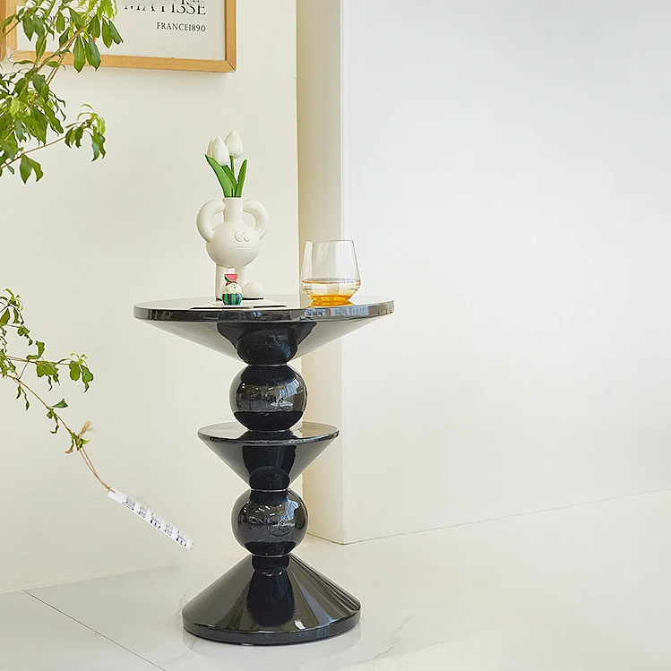 Nordic fiberglass tea small coffee side stool for hotel bed living room with Metal In Middle Coffee Table