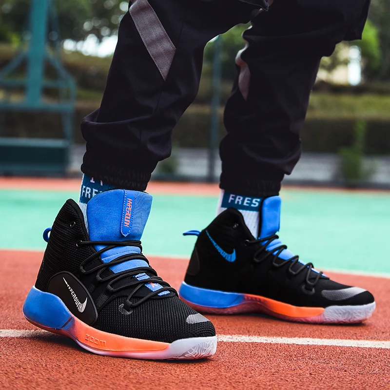 Comfortable fashion Outdoor Men Women Casual Style Sneaker Soles Rubber High Top Sports Basketball Shoes Shoes