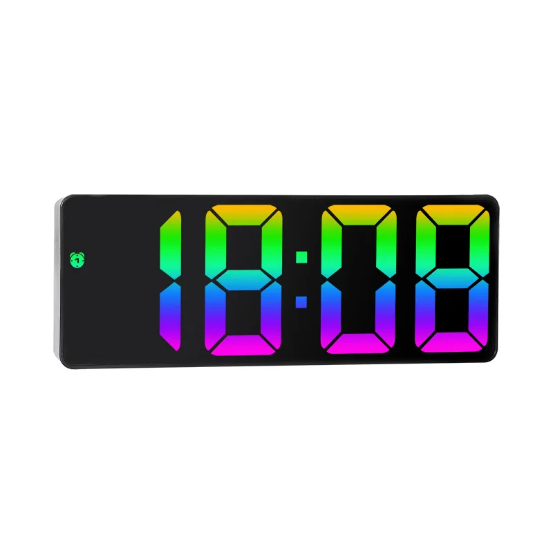 2022   Factory direct sale LED digital display modern desk  alarm clock  with temperature display