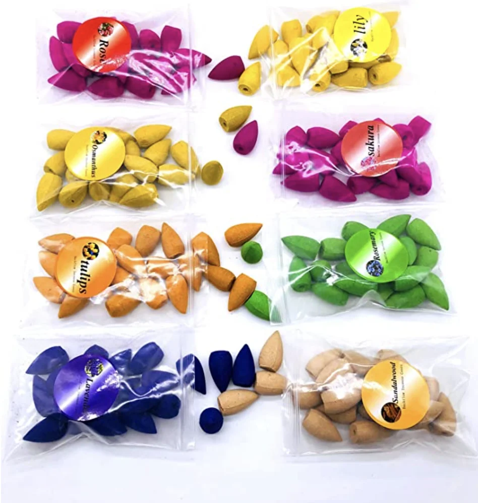 Factory Direct Natural Oud Scented Aromatic Oud Cone Incense Fragrant Backflow Joss Holder Incienso Waterfall Incense Cone