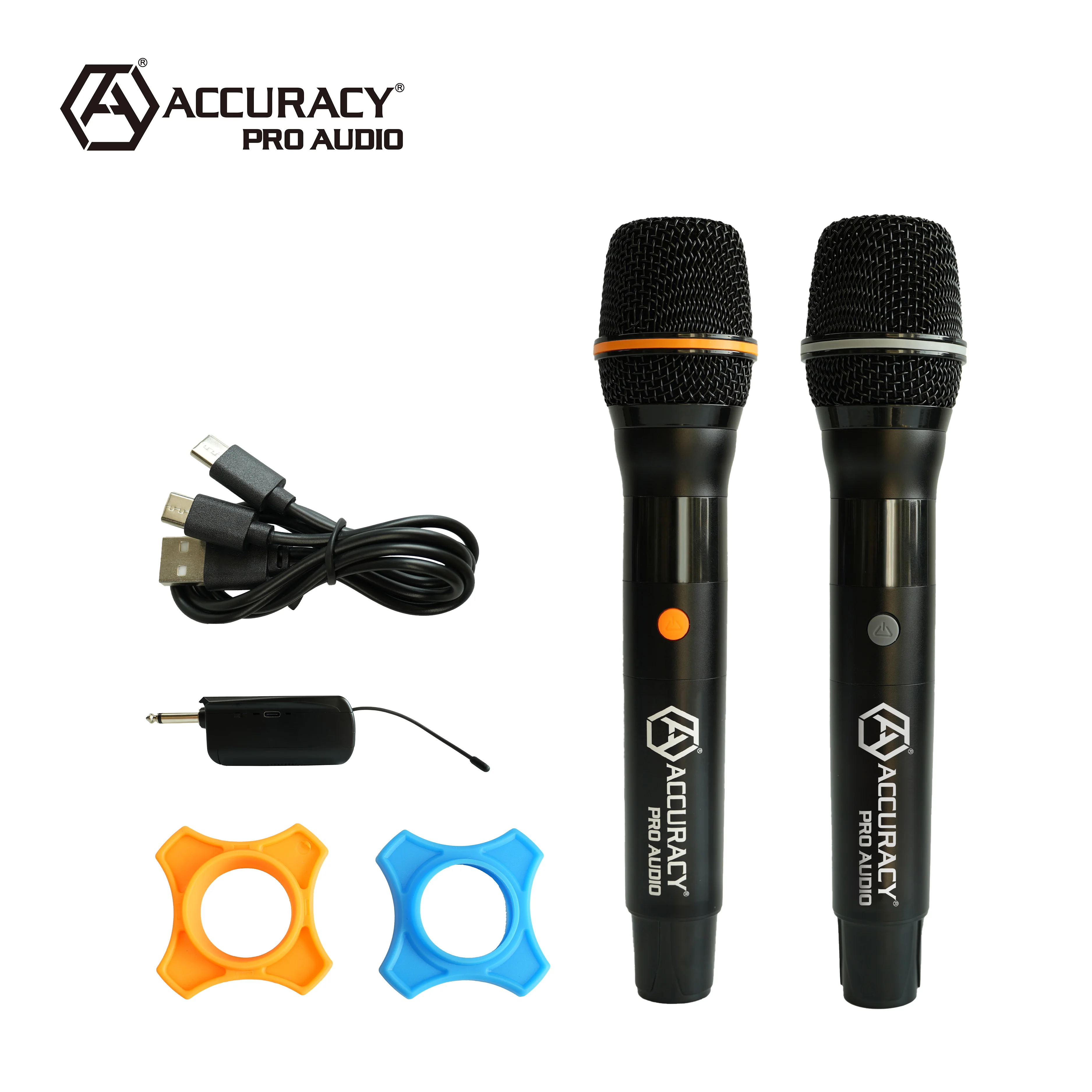 Точность Pro аудио UHF-232 2-канальный микрофон Беспроводная профессиональная система кардиоидный динамический UHF беспроводной