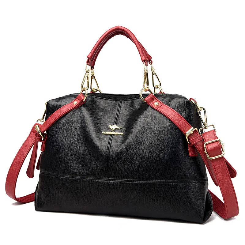 Wholesale Handbags Color Contact Pu Leather Tote Luxury Ladies Bags Women Purse And Hand Bag