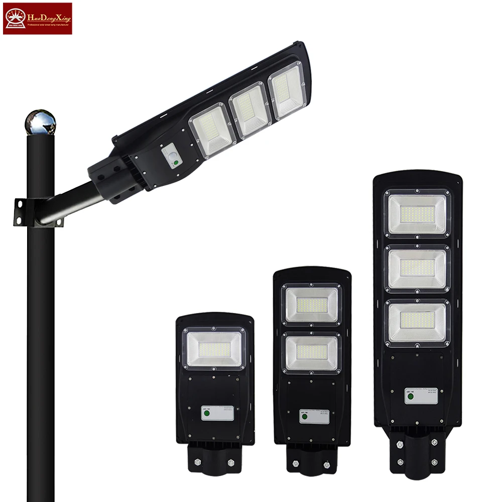 Wholesale All-in-One 30W 60W 90W LED Solar Street Light SMD Chip IP66 Waterproof Motion Sensor Garden Road Lamp DC Battery Power