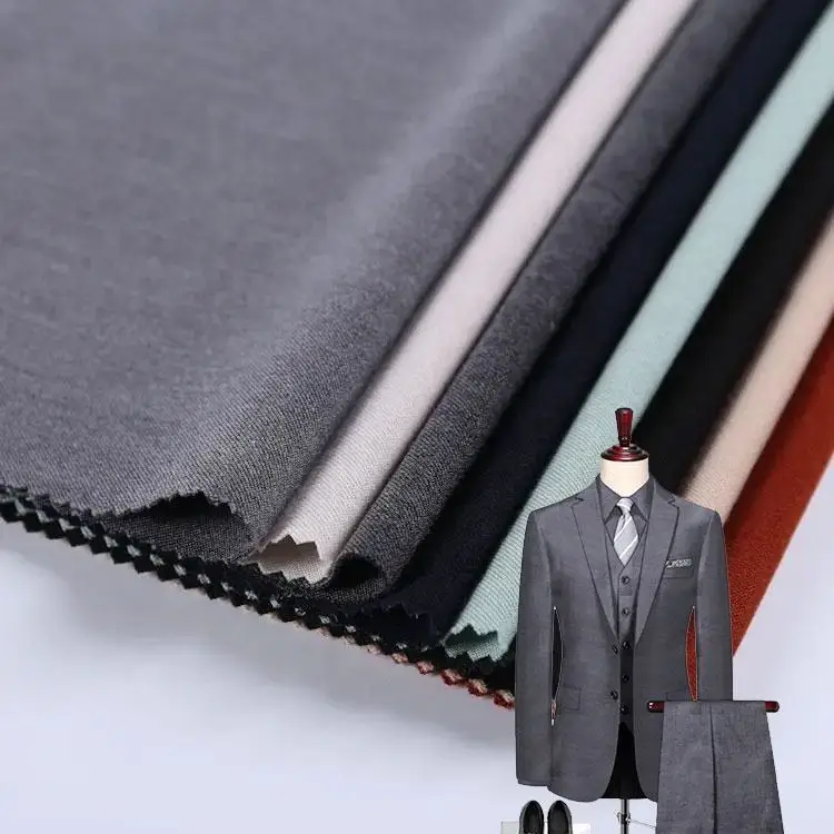 Custom 255GSM polyester rayon viscose spandex tr woven twill blazer fabric for uniform