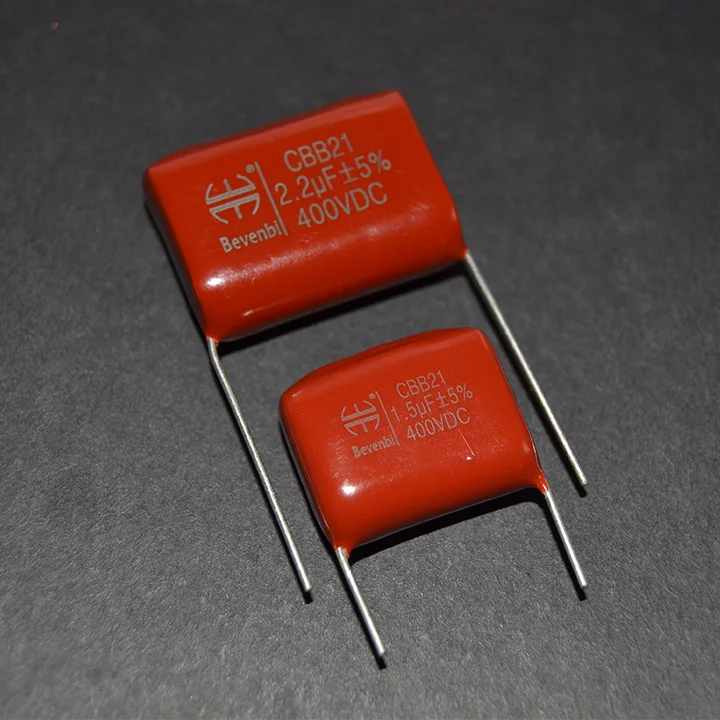 Cbb22 250v Capacitor Film Capacitor 250v 205k Cbb Capacitor 0.001~10uf 1.6UR (2S) CBB21(MPP) 100V-630VDC Through Hole Bevenbi