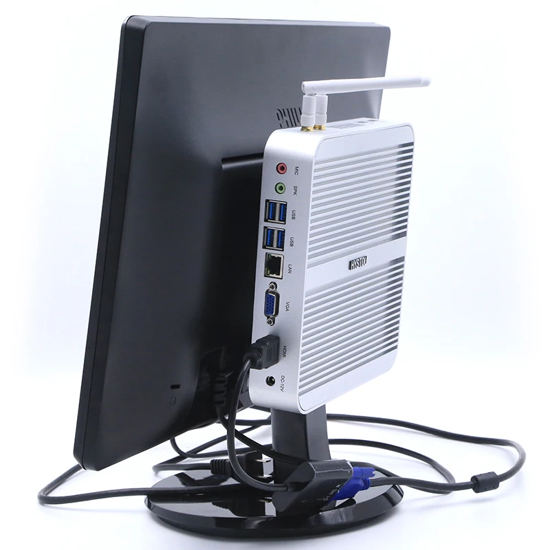 Silver Color WIFI 4K HD VGA Fanless Mini PC Intel Core i3 8145U i5 8250U Processor Desktop Computer support proxmox vmware