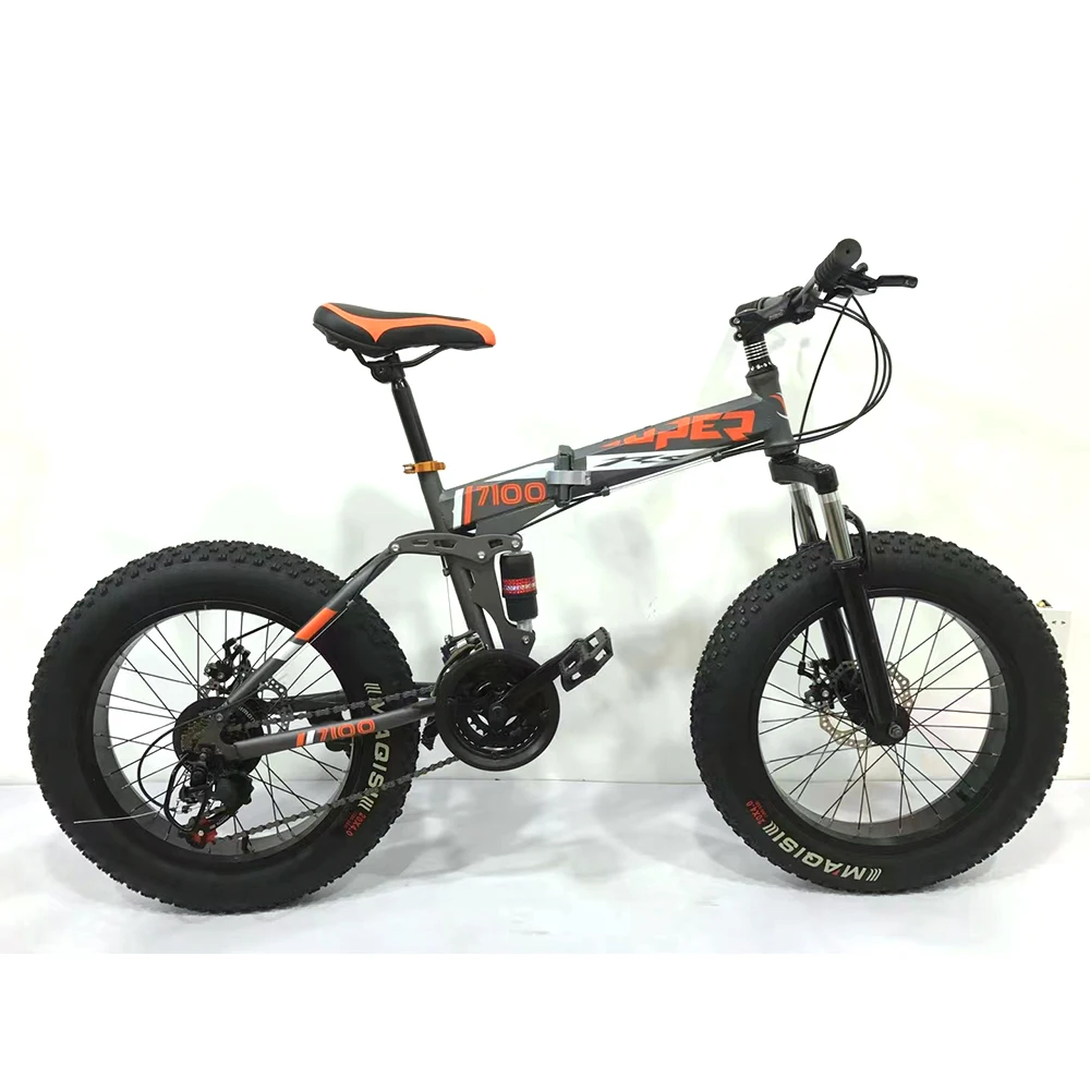 Factory Customization 20inch Fat Bike Full Suspension Mountain Bike Foldable Fatbike Tyre Cycle Bicicleta Boys Full Suspension