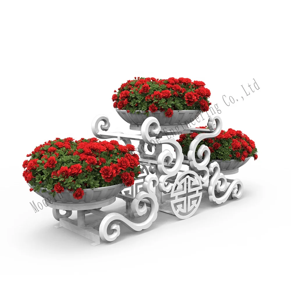 Flower garden box Pot Metal Plant Stand Large flower rack made of iron