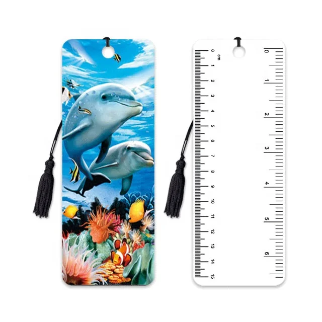 Custom Stationery 3d lenticular bookmark flip lenticular 3d bookmark for book