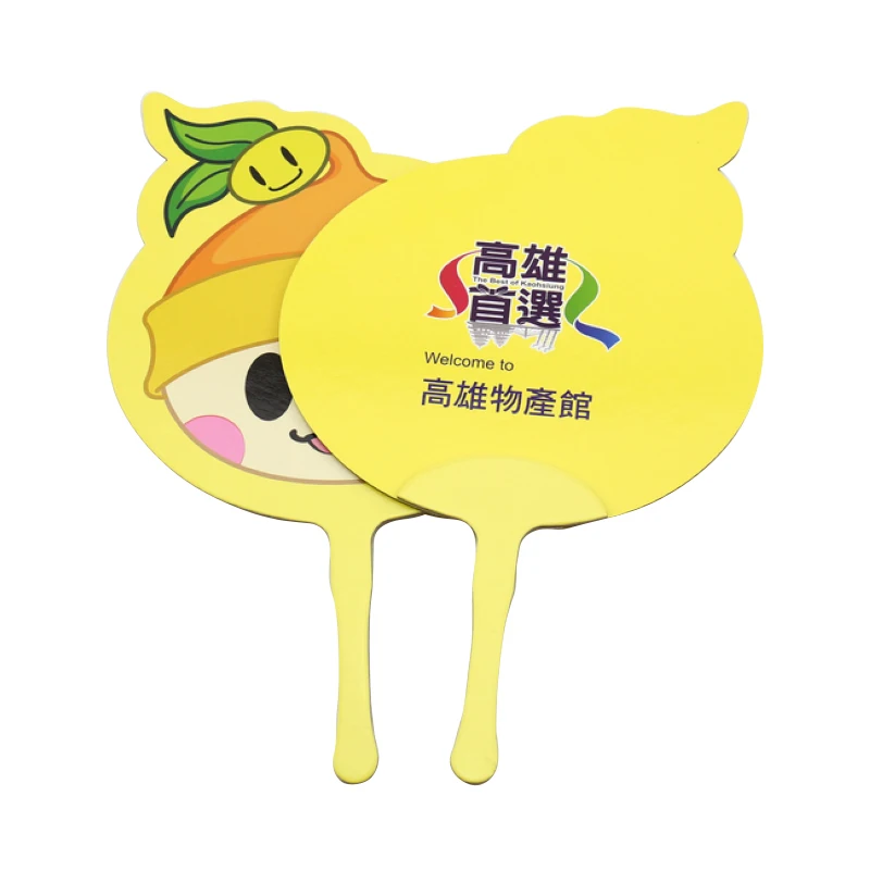 
Factory custom plastic printed personalized pp hand fan 