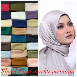 Latest Fashion luxury long scarves shawls solid color Crepe satin silk matte satin hijab