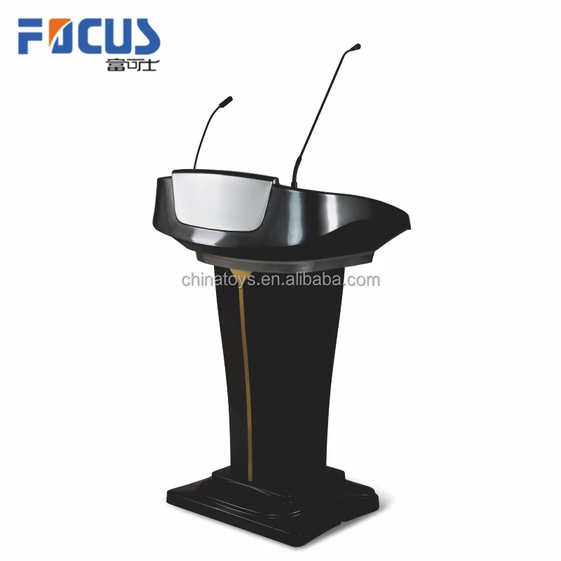 Modern smart lectern table PE plastic digital podium for conference and class
