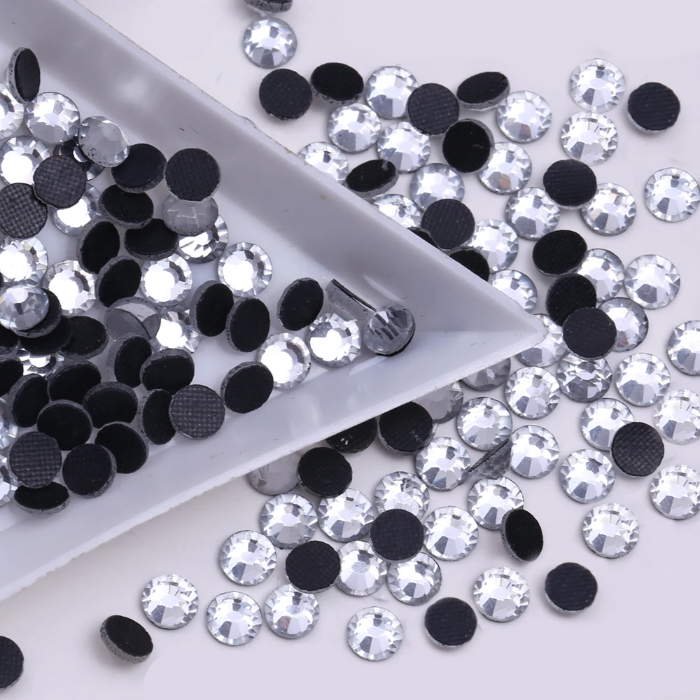 XULIN A Normal Faceted With Hot Fix Flat Back Crystal Glass DMC Hot Fix Rhinestone Stone For Garment Accessories DIY