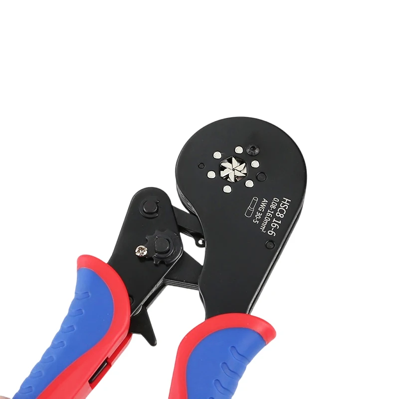 Hsc8 16-6 Awg28-5 Wire Ferrules Self-adjustable Button Hand Crimping Tool Kit Crimper Terminal Crimping Pliers