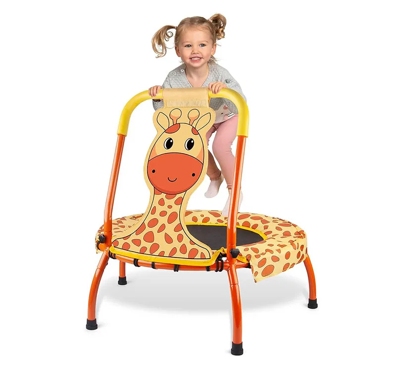 Soft Edge Indoor Amusement Trampoline Gift Cartoon Kids Toys Toddler Trampoline Small Baby Indoor Trampoline For Kids