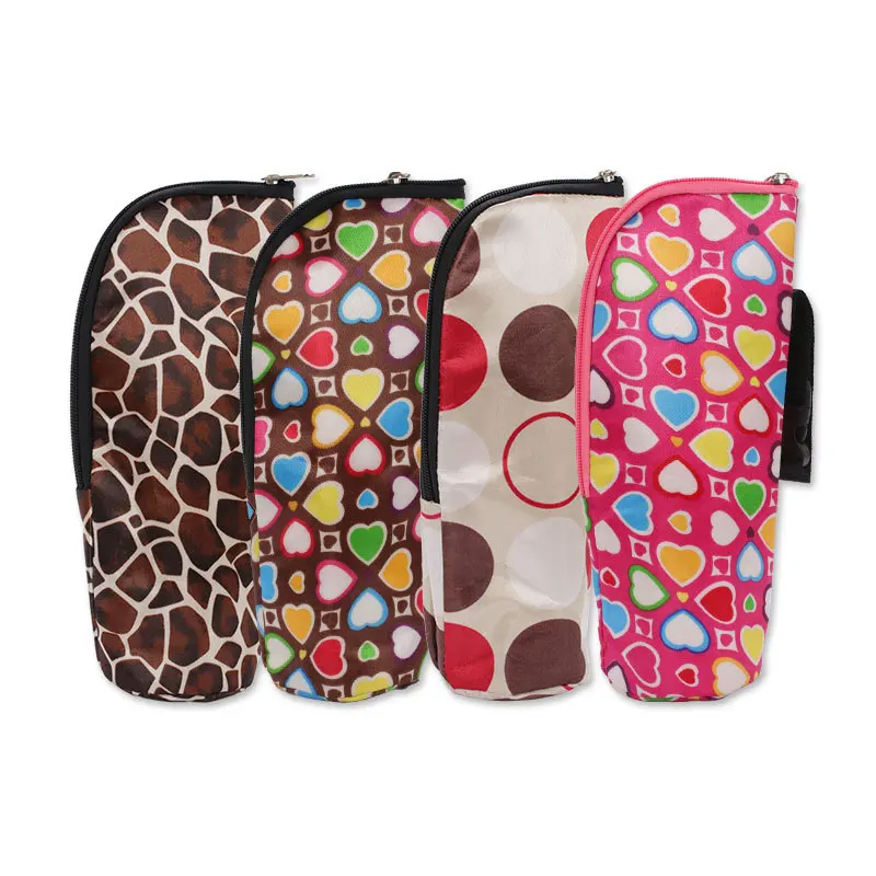 
Custom Bottle Cooler Bag Handled Insulated Baby Bottle Warmer Carrying Thermos Bags for Travel Tote Outdoor Water Bottle, Wine 