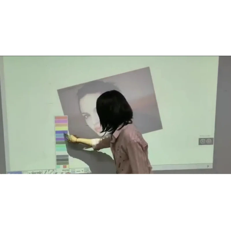 interactive whiteboard projection 2mm precision finger writing multi touch auto calibration portable smart board