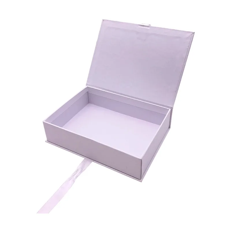 Custom printing hoodies clothing gift box packaging Dubai abaya dress cardboard foldable book style box magnetic with lid