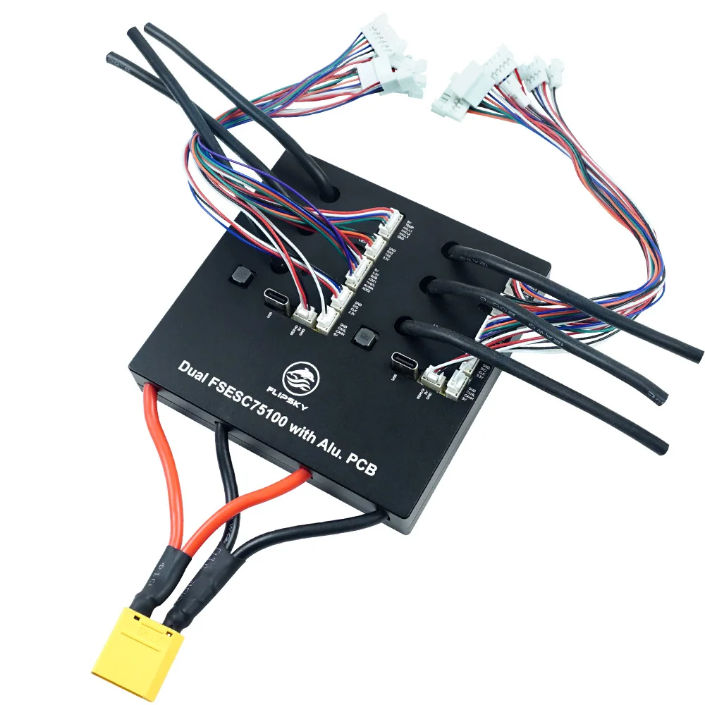 Flipsky 100A 75 В двойной 75100 FSESC с алюминиевым контроллером PCB для скутера/скейтборда/контроллера скорости/Ebike