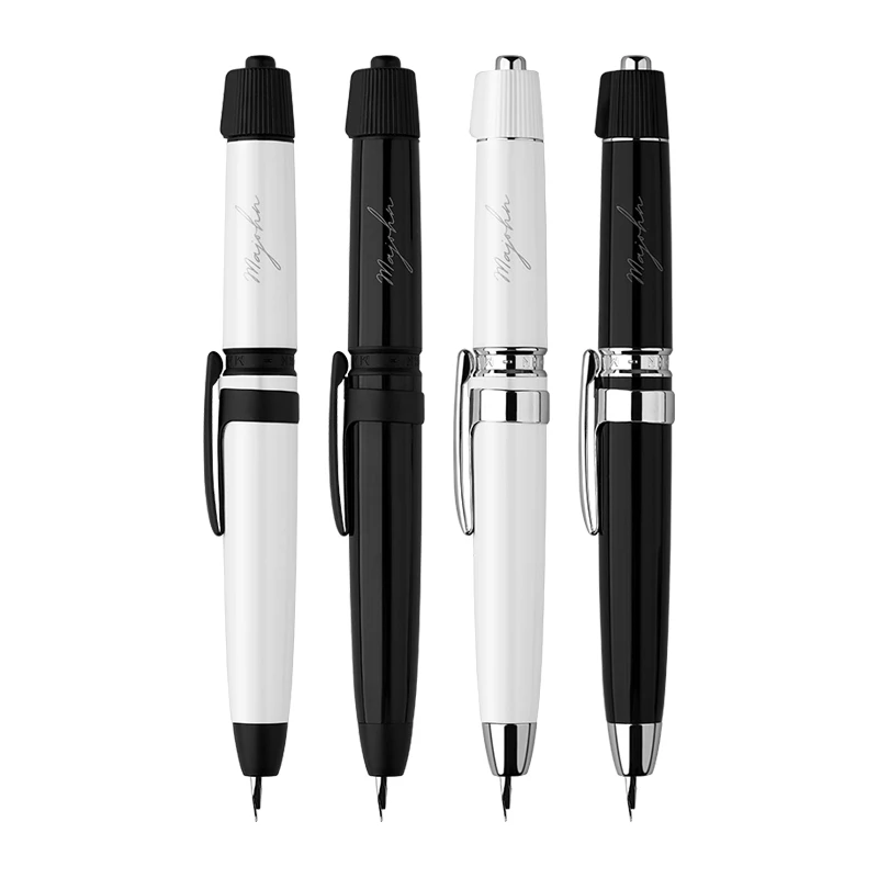 MAJOHN A3 press to nib out fountain pens rotate to nib in resin body fine tip universal office student Ink absorber  and sac