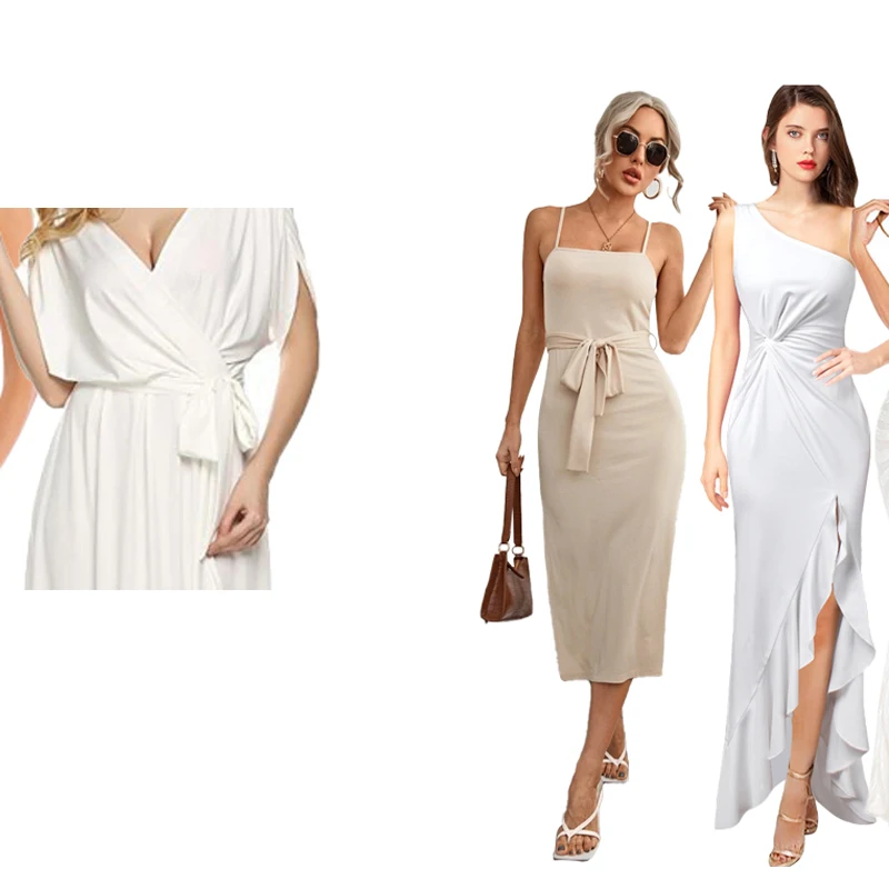 Custom Evening Summer Simple Sexy Lace Mermaid All White Dress Women Elegant Formal Long Maxi Party White Dress Womens Dresses