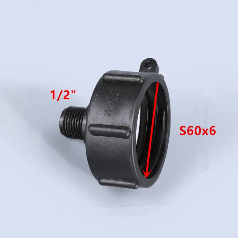 Thicken IBC Tank Adapter S60*6 Coarse Thread To 1/2' Fine Reducing Garden Hose Connector