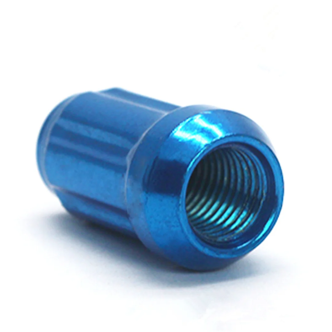 6 Spline Wheel Nuts M12x1.5 Chrome Drive Lug Tuner Style With Key Black Blue Red