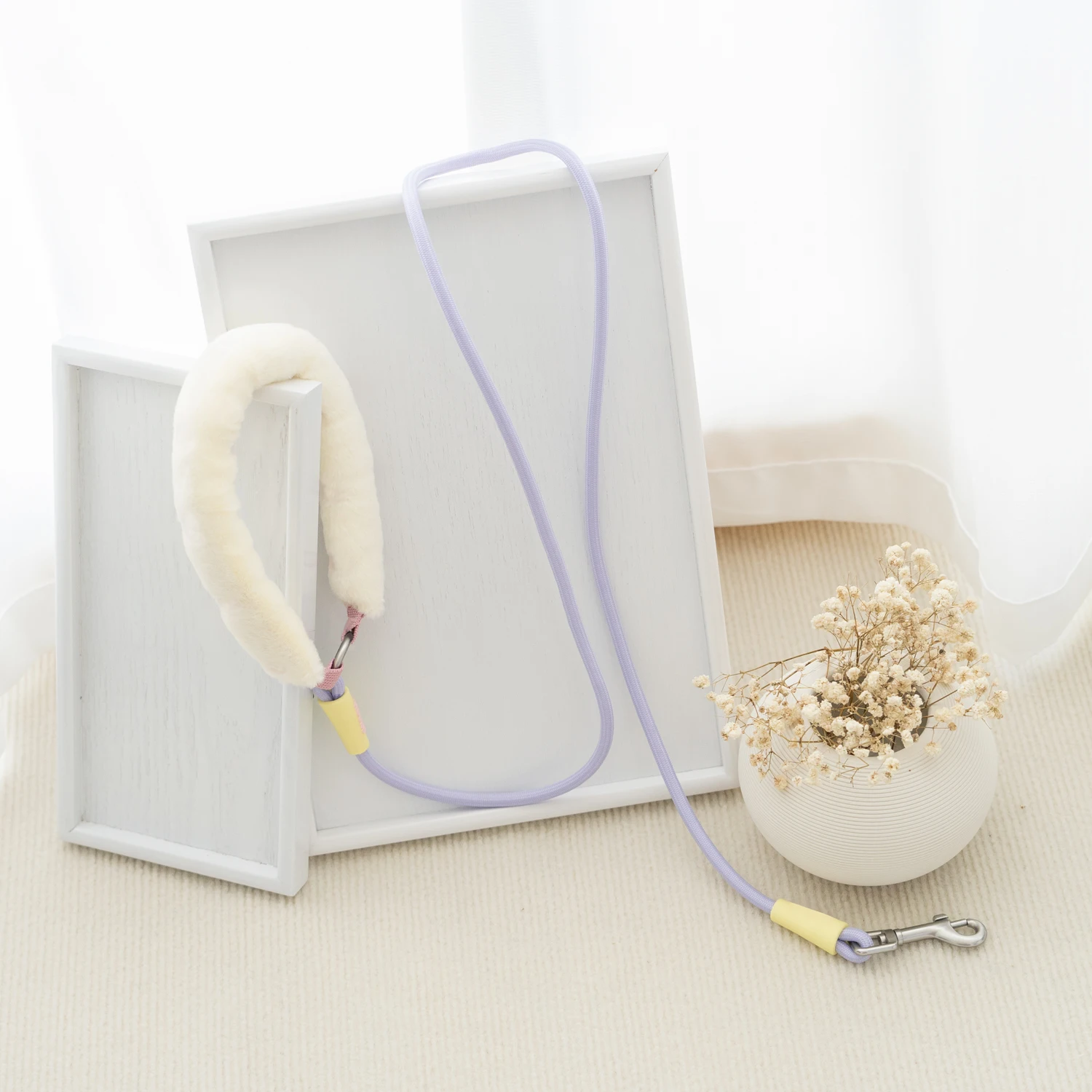 HanYang OEM Custom Rope Dog leash  Strong and Comfortable Dog Training Lead Rolled Nylon Rope leash with Soft handle