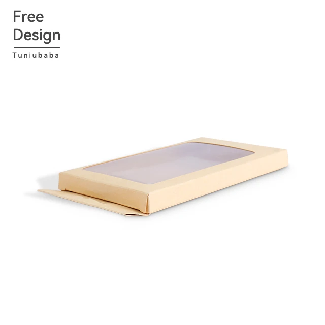 New Trending Biodegradable Display Commedity Shop Kraft Box With PVC Window