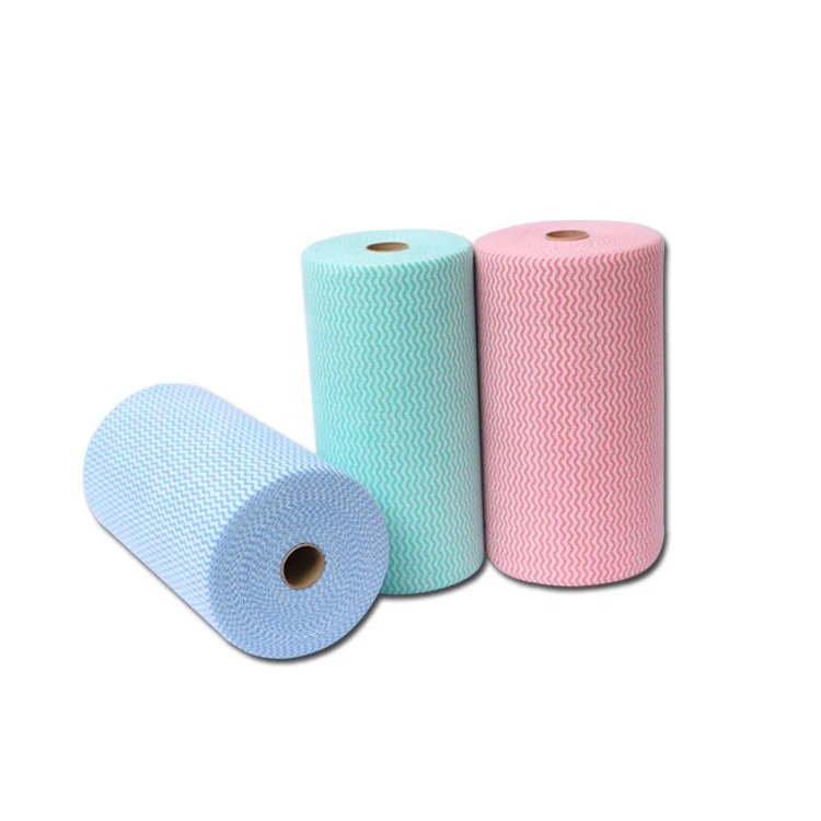 manufacturer rayon plain wave spunlace nonwoven fabric rolls with viscose pol wipes