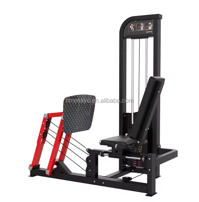 Super Commercial Fitness Equipment Custom Home Gym with Metal Horizontal Leg Press Machine Pin Load Selection Machines YC-5011