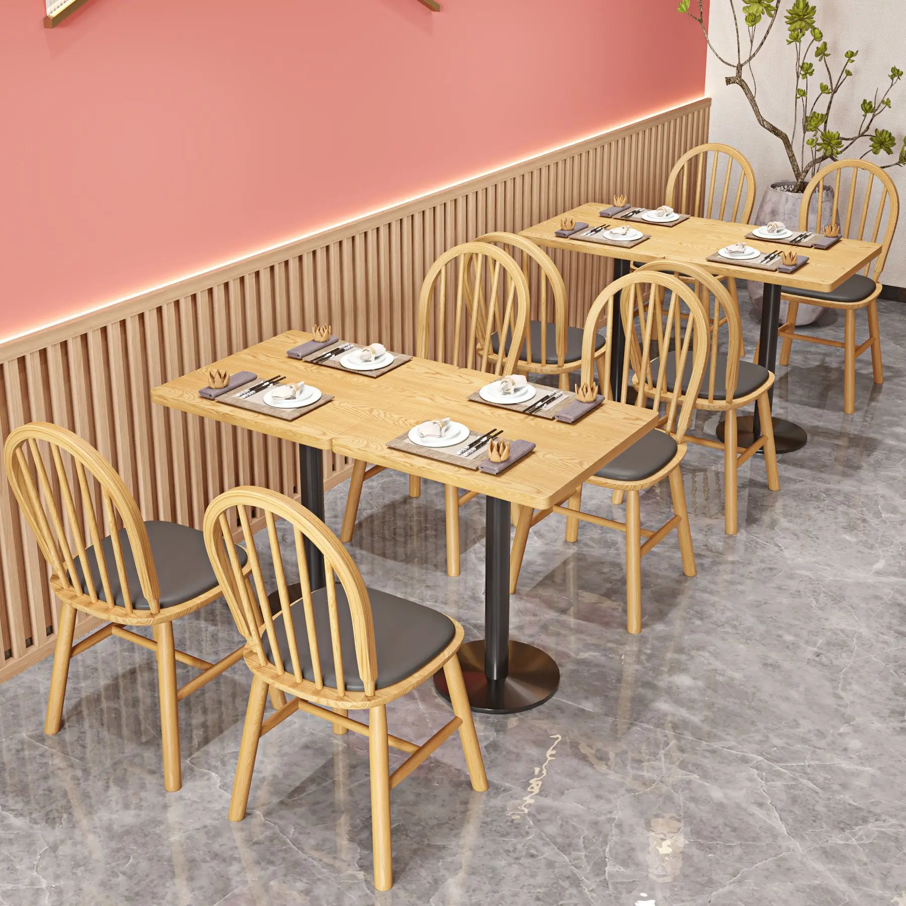 used furniture for cafeteria restaurant tables and chairs export to USA