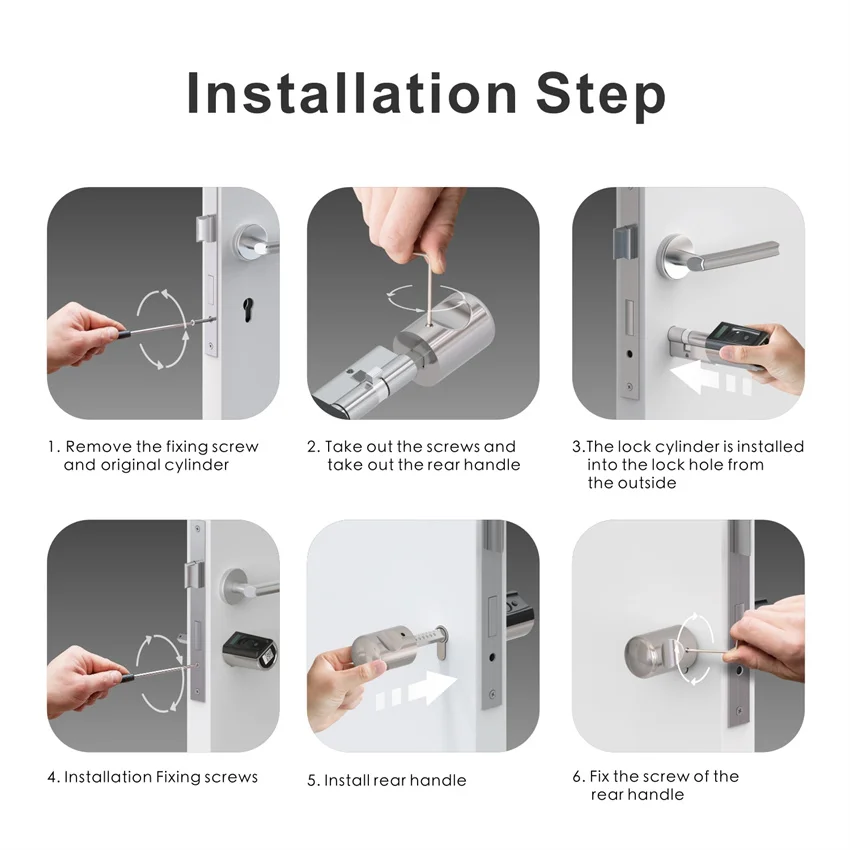 WELOCK waterproof electronic door lock 0.5s Unlock smart cylinder adjustable lock EU cylinder universal range